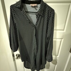 Philosophy Black and White Polka Dot Blouse